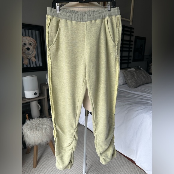 Free People gray and yellow joggers, size large - Picture 3 of 15